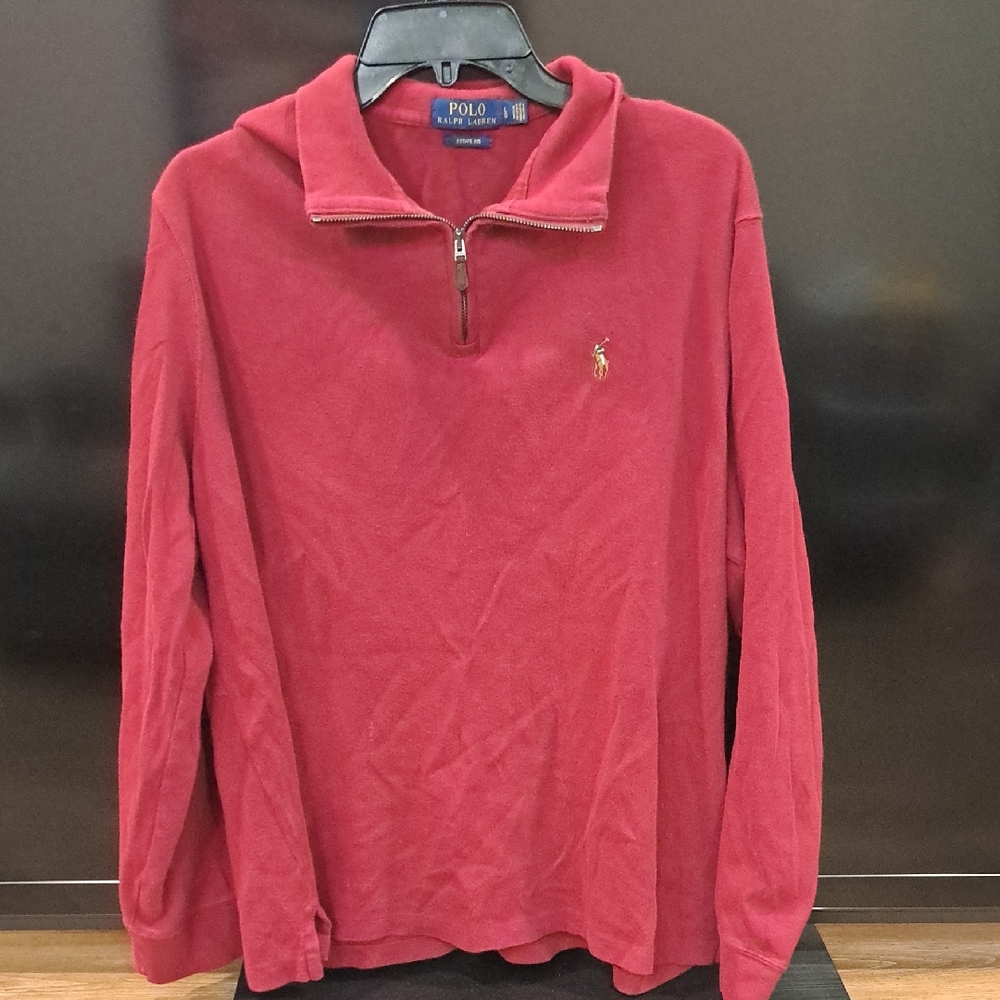 Ralph Lauren Red Quarter Zip Fleece